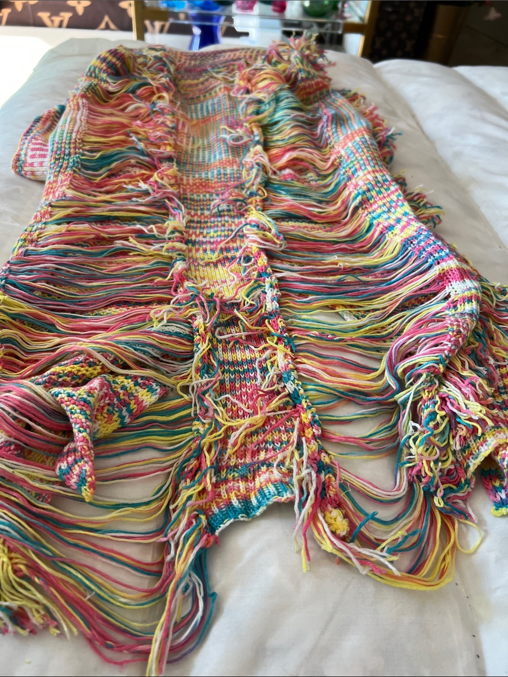 Fashion Nova Multicolor Fringe Knit Midi Dress - Picture 8 of 13